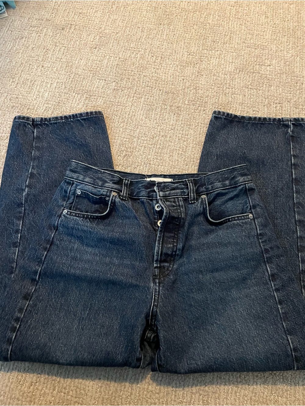 Madewell pieced Barrel leg jeans EUC!